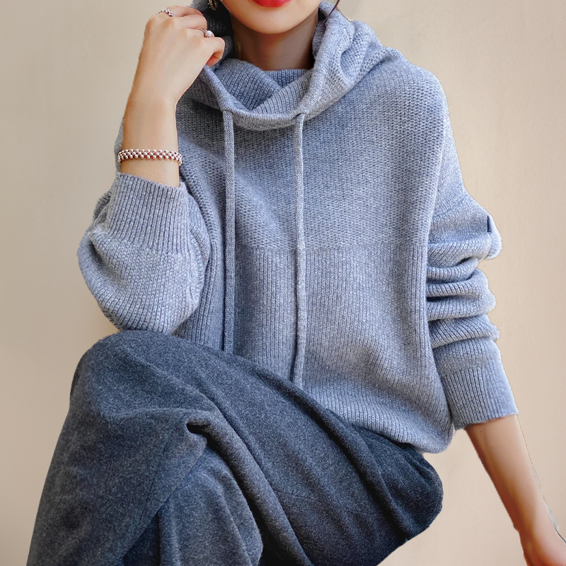 Imogen – Sweter damski oversize z kapturem
