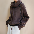 Imogen – Sweter damski oversize z kapturem
