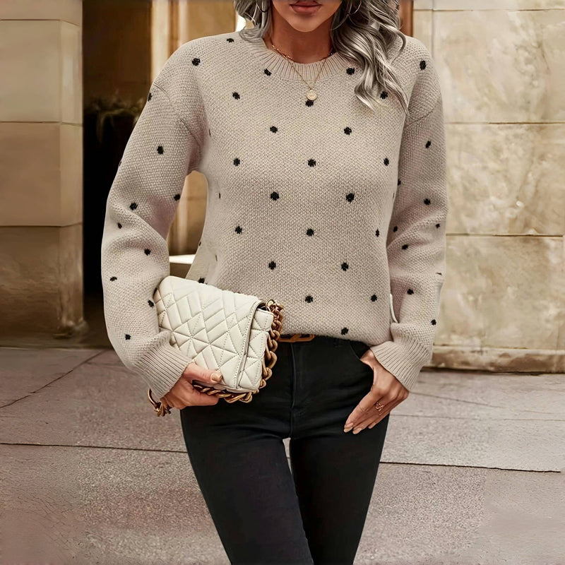 Iris – Sweter damski w kropki