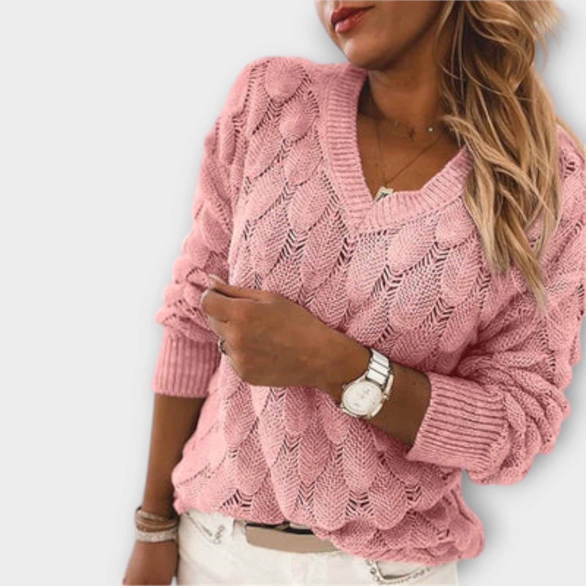 Noemi – Sweter damski z dekoltem V