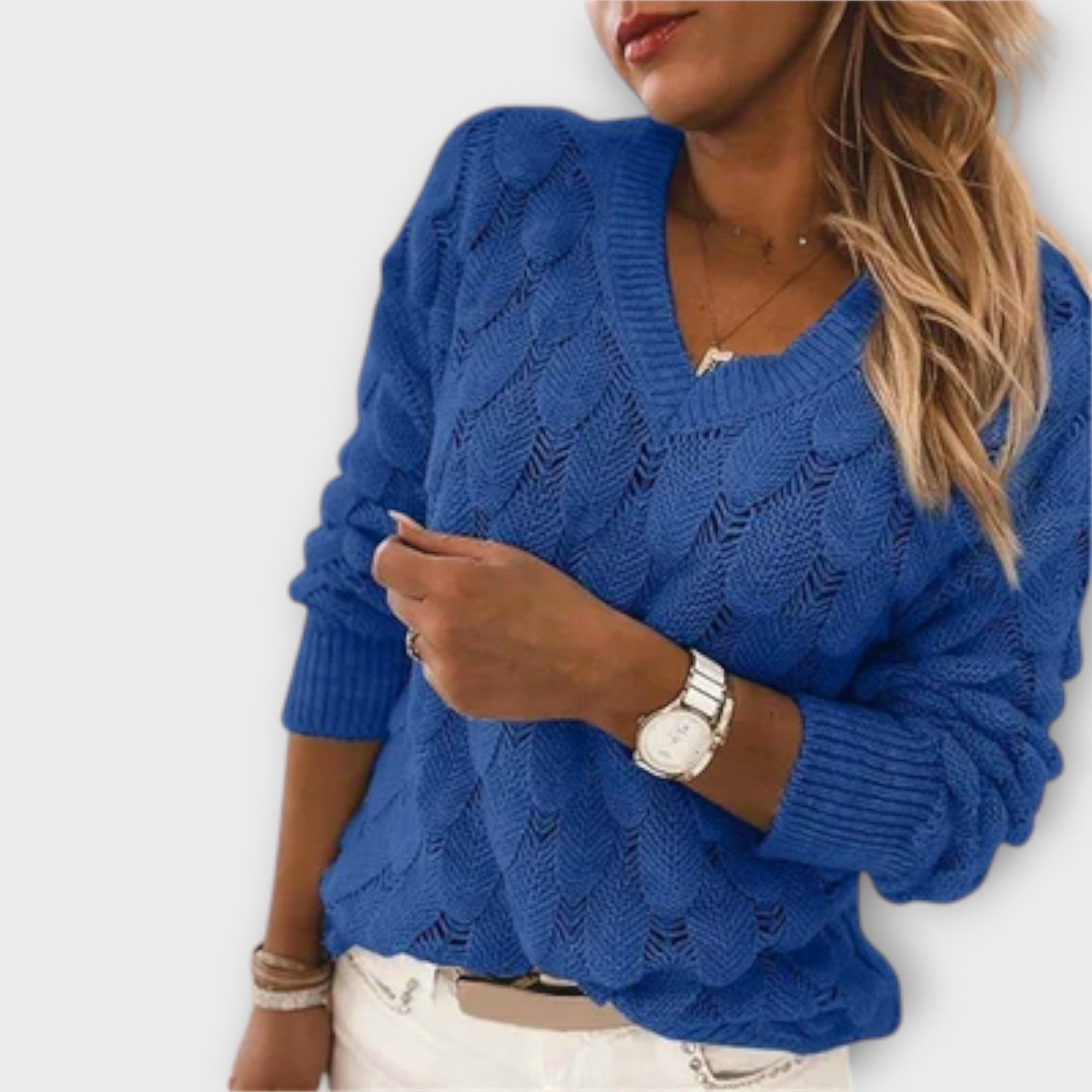 Noemi – Sweter damski z dekoltem V