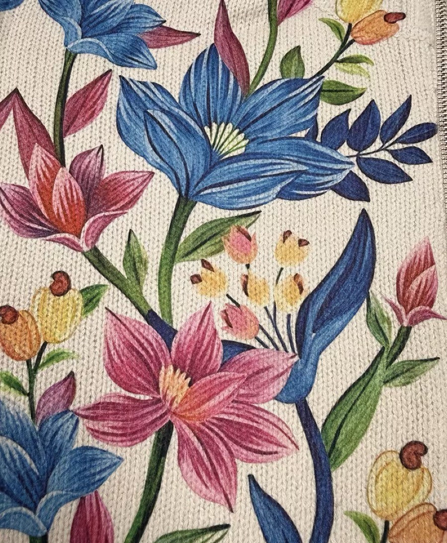 Tabitha – Kardigan damski w botaniczny wzór